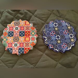 Colorful Patterned Mosaic Coasters Set